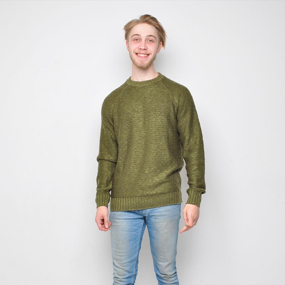 Bellfield - Khaki Knit - Mens Jumper - Khaki