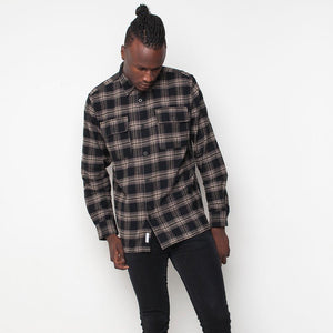 Bellfield - Check - Mens Shirt - Black/Brown