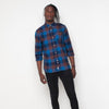 Bellfield - Blue Check - Mens Shirt - Blue/Purple