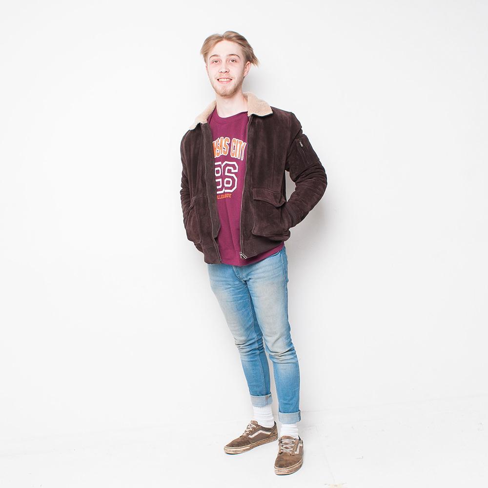 Bellfield - Suede Bomber - Mens Jacket - Brown