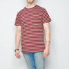 Bellfield - Striped T Shirt - Burgundy