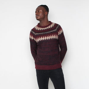Bellfield - Norwegian - Mens Jumper - Burgundy