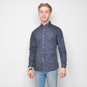 Pop - Patterned Shirt - Navy