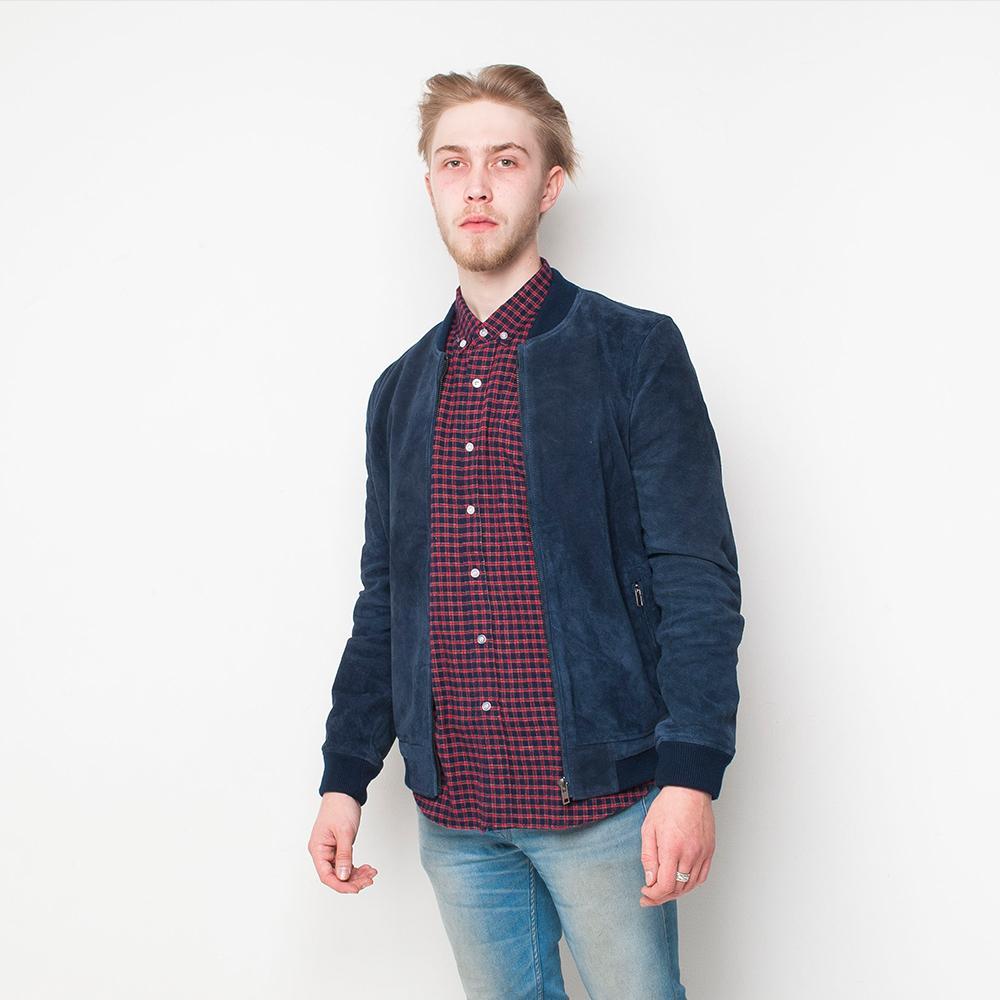Bellfield - Suede - Mens Jacket - Navy