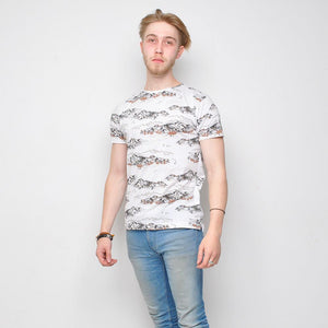 Bellfield - Mountain T Shirt - White