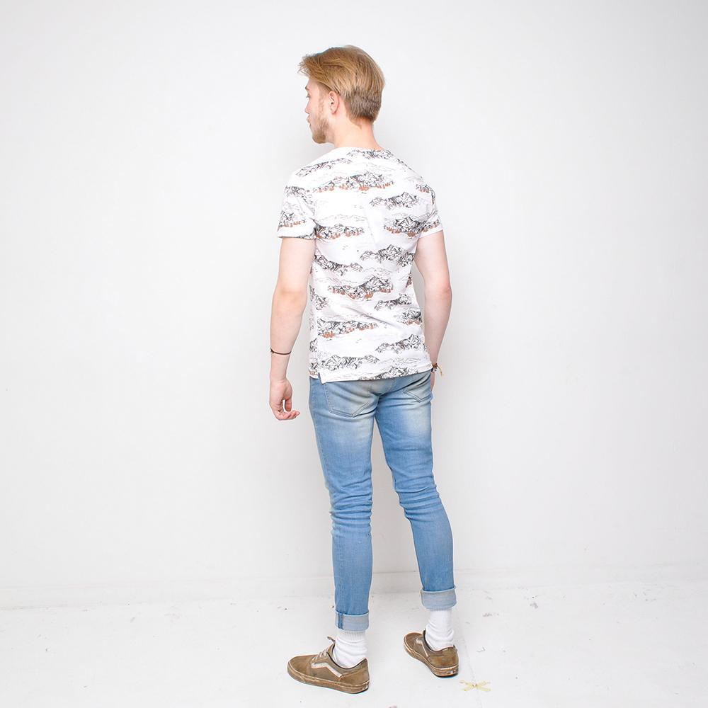 Bellfield - Mountain T Shirt - White