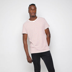 Bellfield - Striped T Shirt - White