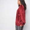 Bellfield - Women Velvet Top - Burgundy