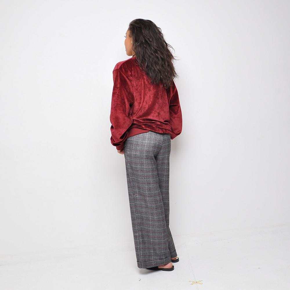 Bellfield - Women Velvet Top - Burgundy