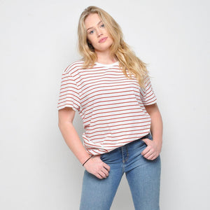 Bellfield - Womens Striped T Shirt - White