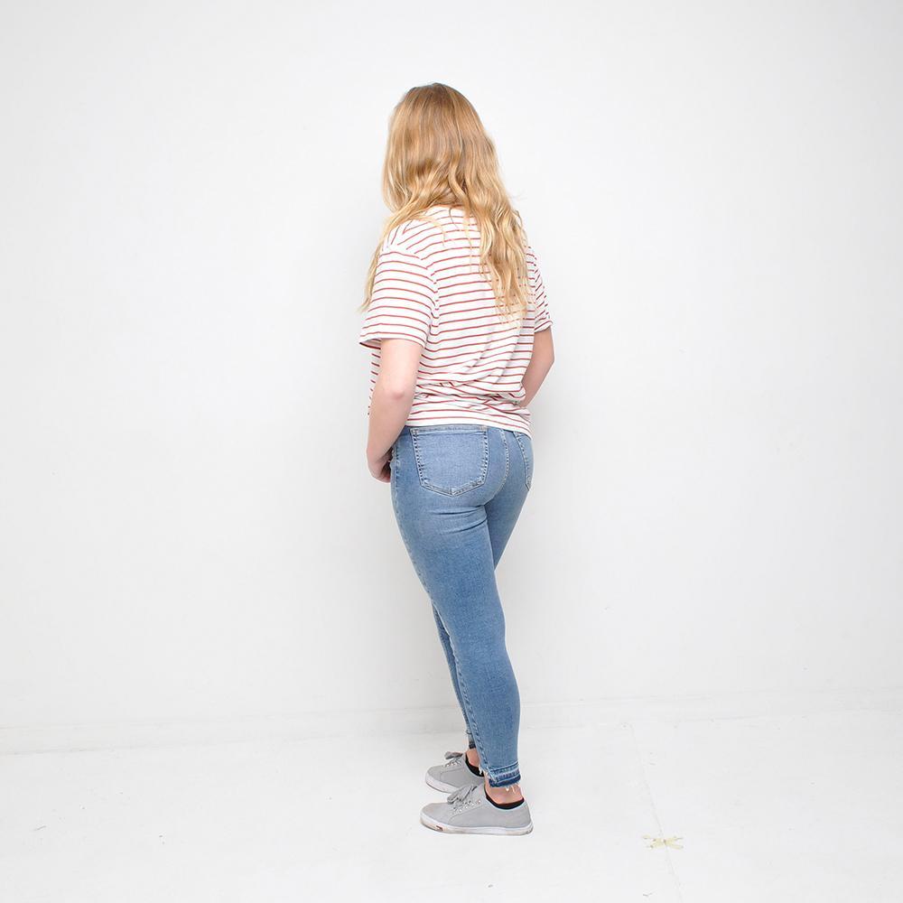 Bellfield - Womens Striped T Shirt - White