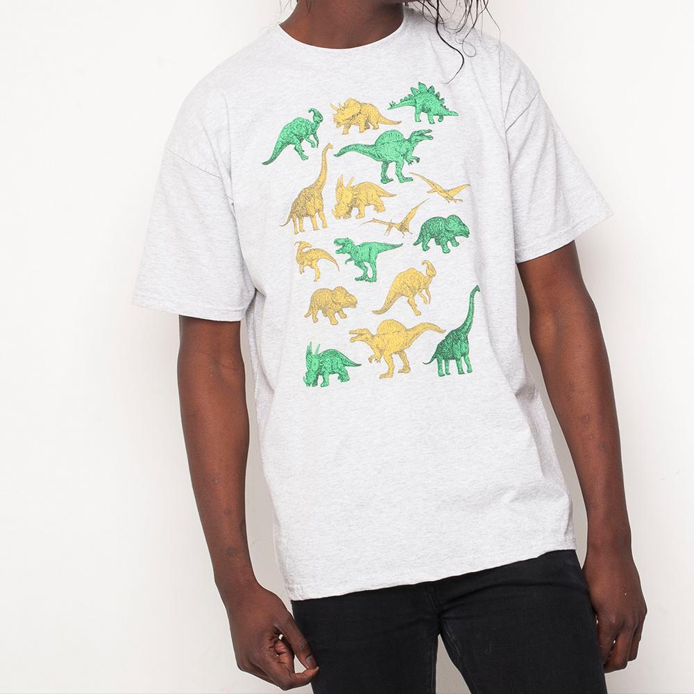 H&L - Dino - Mens T Shirt - Grey