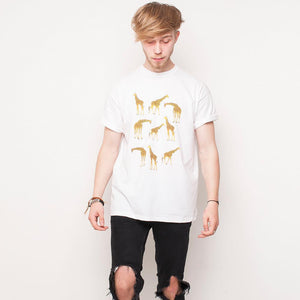 H&L - Giraffe - Mens T Shirt - White