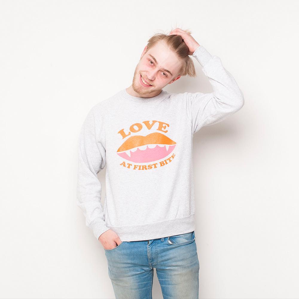 H&L - Love Bite  - Mens Sweat - Grey