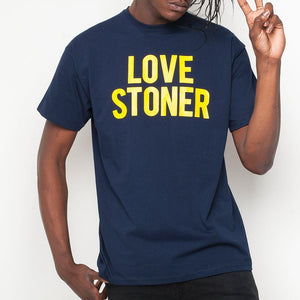 H&L - Love Stoner - Mens T Shirt - Navy