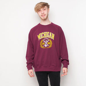 H&L - Michigan - Mens Sweat - Burgundy