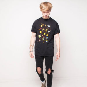 H&L - Planets - Mens T Shirt - Black