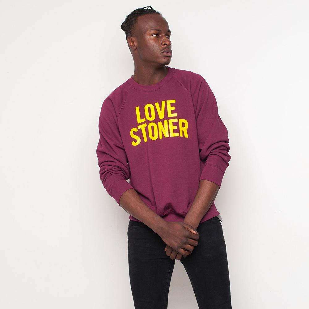 H&L - Love Stoner - Mens Sweat - Burgundy