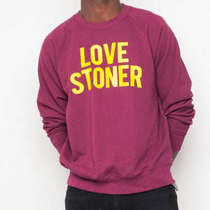 H&L - Love Stoner - Mens Sweat - Burgundy