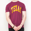 H&L - Texas - Mens T Shirt - Burgundy