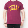 H&L - Texas - Mens T Shirt - Burgundy