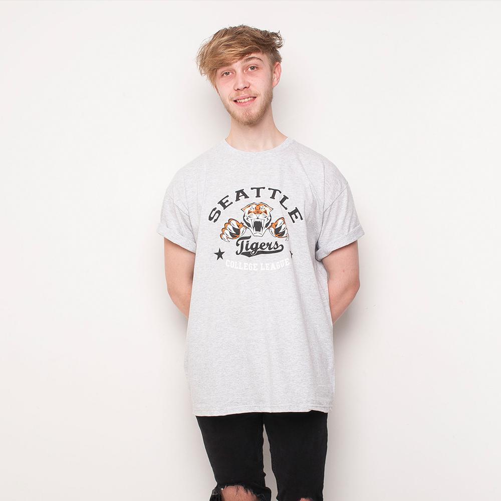 H&L - Tiger - Mens T Shirt - Grey