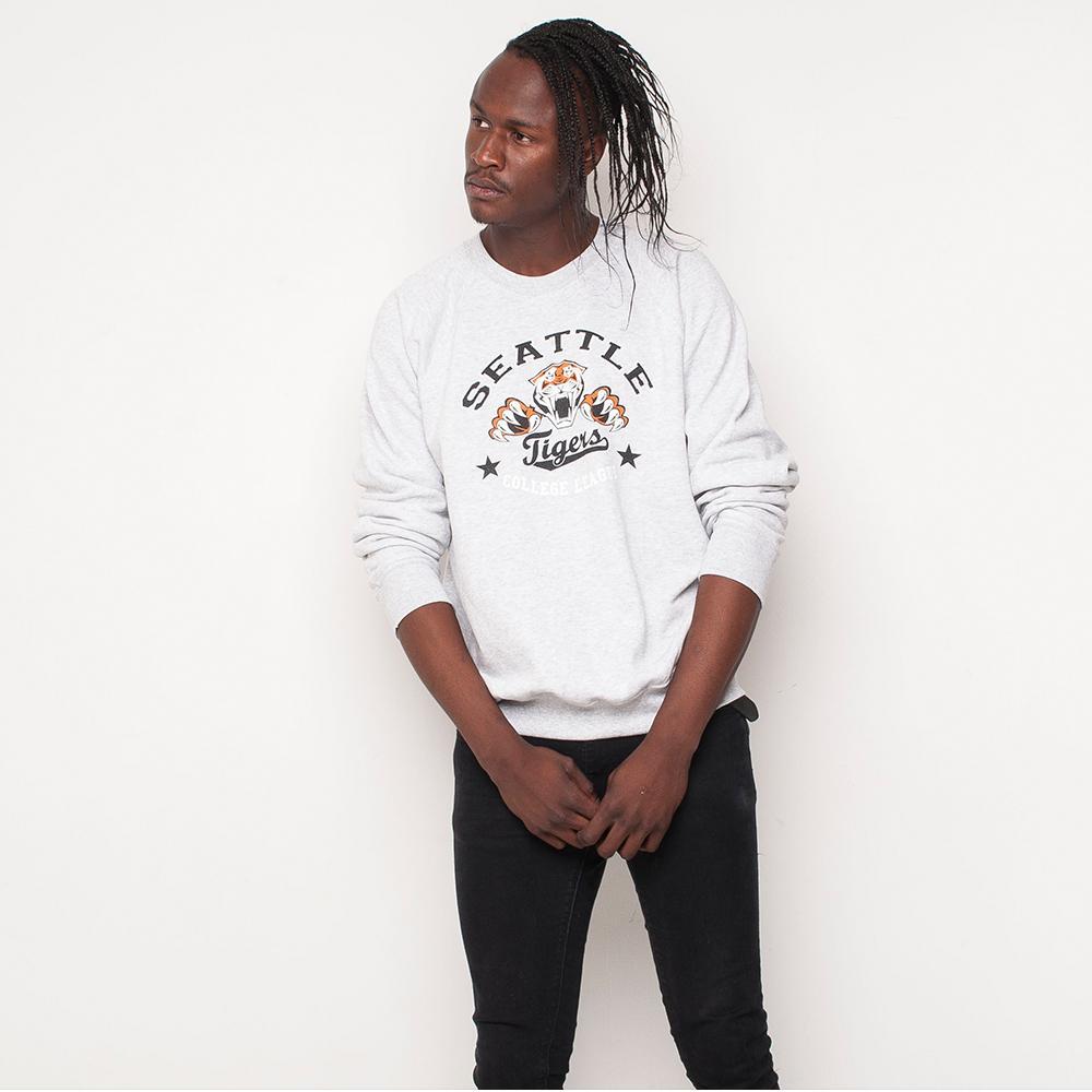 H&L - Tiger - Mens Sweat - Grey