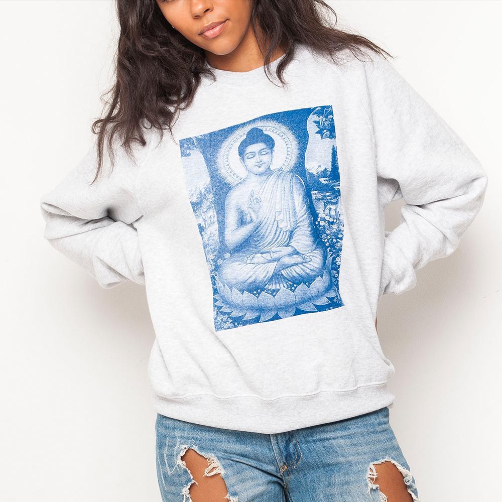 H&L - Buddha - Womens Sweat - Grey