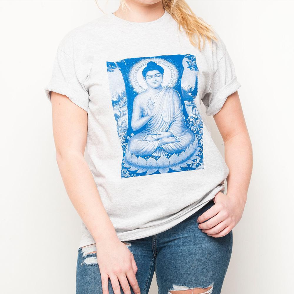 H&L - Buddha - Womens T Shirt - Grey