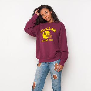 H&L - Dallas - Womens Sweat - Burgundy