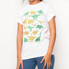 H&L - Dino  - Womens T Shirt - White