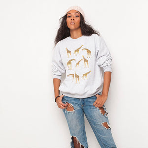 H&L - Giraffe - Womens Sweat - Grey