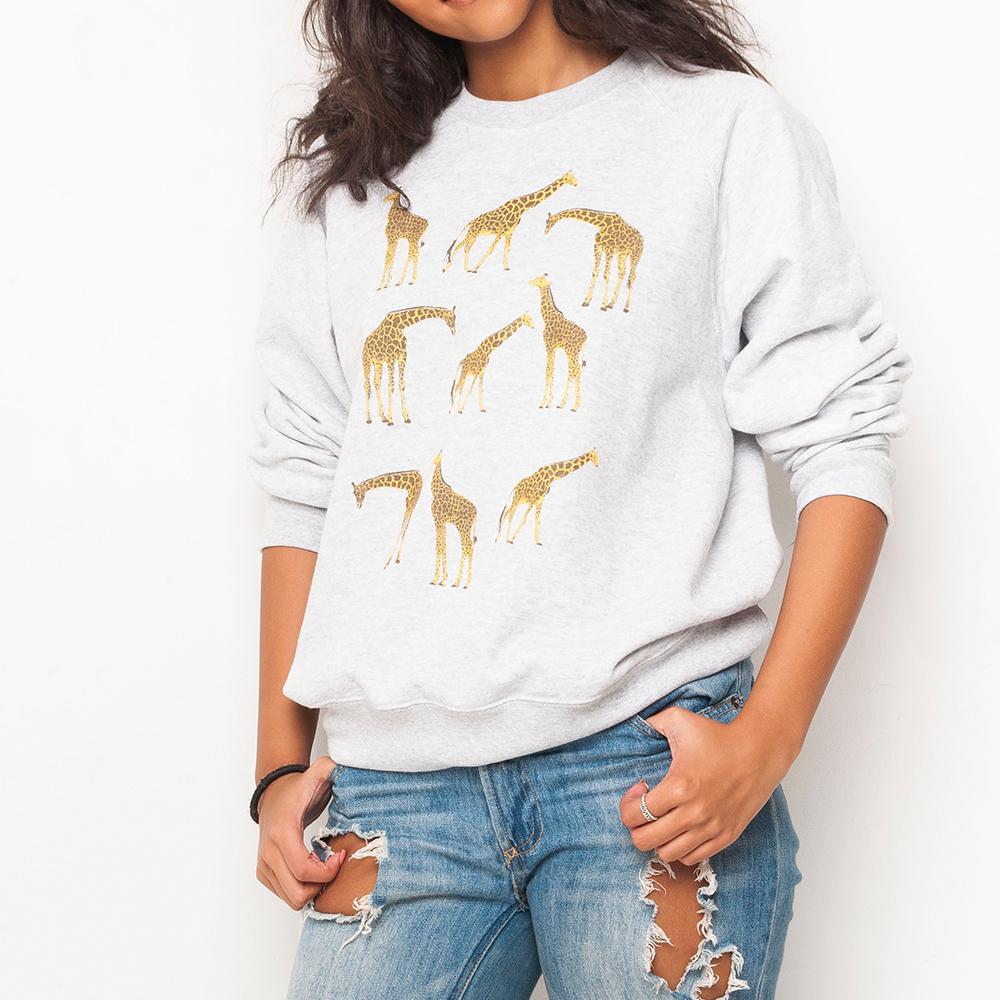 H&L - Giraffe - Womens Sweat - Grey