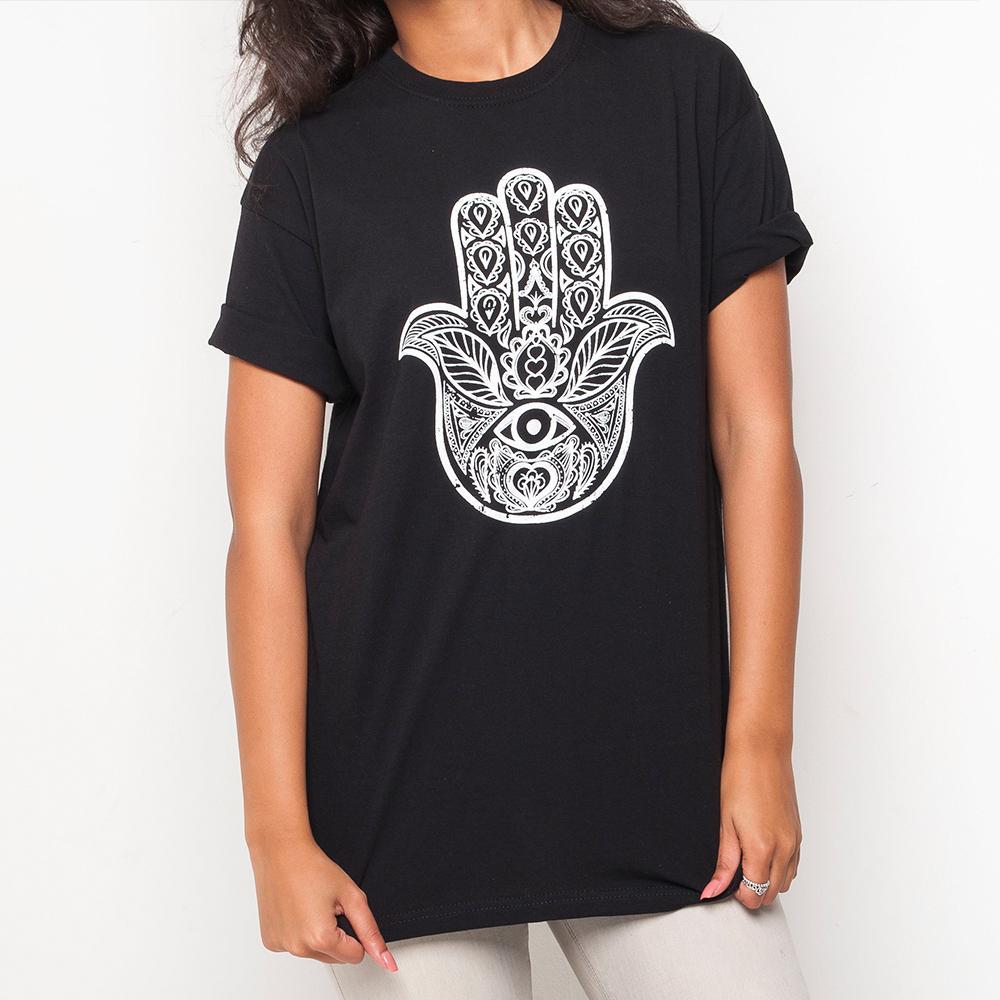 H&L - Hand - Womens T Shirt - Black