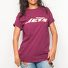 H&L - Jets - Womens T Shirt - Burgundy
