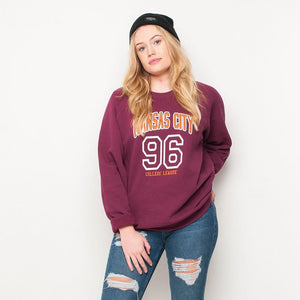 H&L - Kansas - Womens Sweat - Burgundy