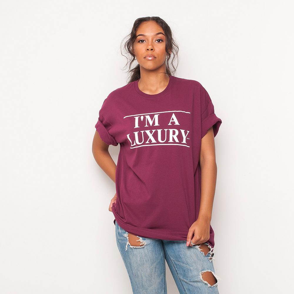 H&L - Luxury - Womens T Shirt - Burgundy
