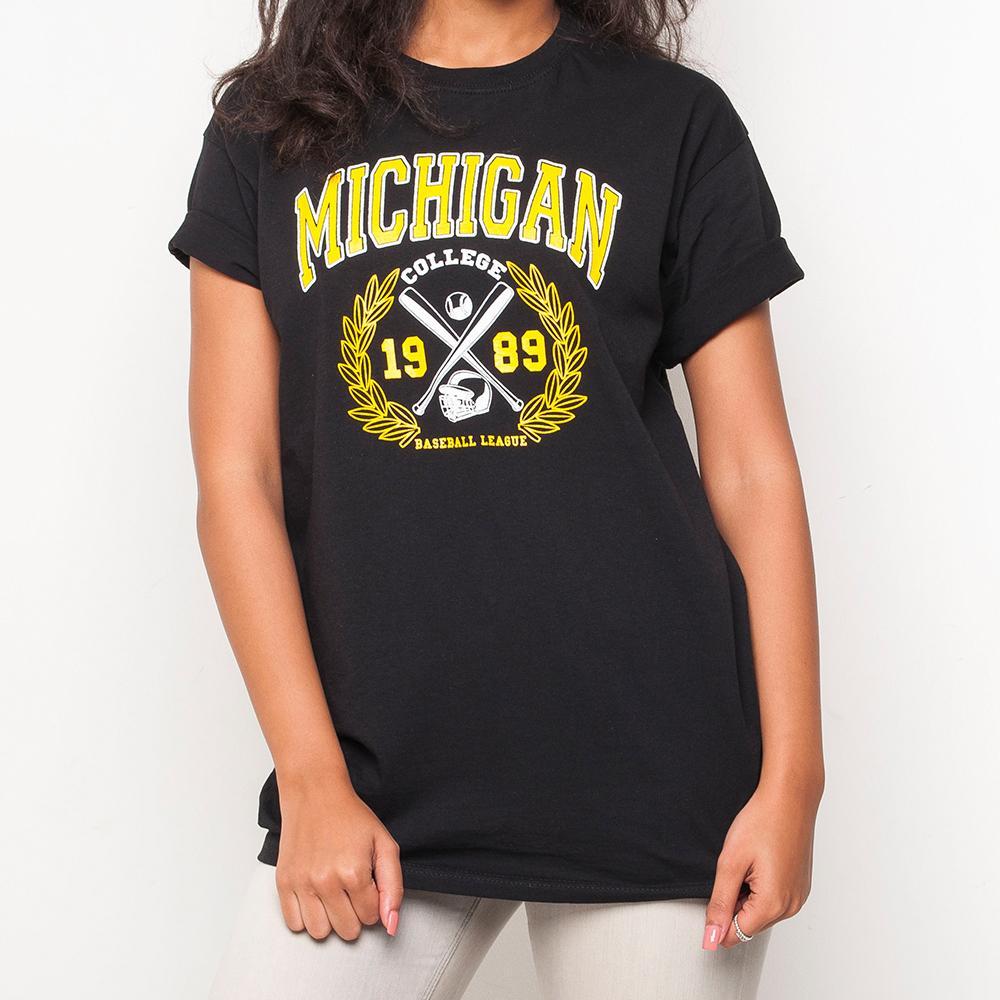 H&L - Michigan - Womens T Shirt - Black