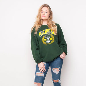 H&L - Michigan - Womens Sweat - Green