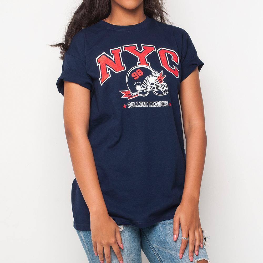 H&L - NYC - Womens T Shirt - Navy