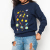 H&L - Planets - Womens Sweat - Navy