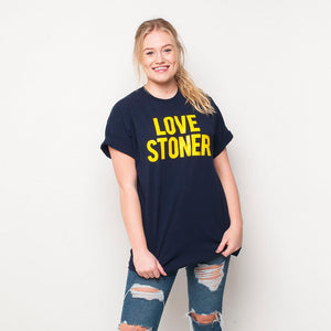 H&L - Love Stoner - Womens T Shirt - Navy