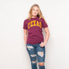 H&L - Texas - Womens T Shirt - Burgundy