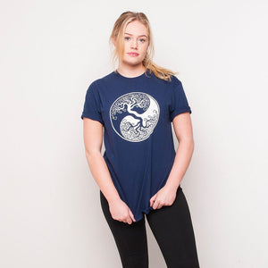 H&L - Tree  - Womens T Shirt - Navy