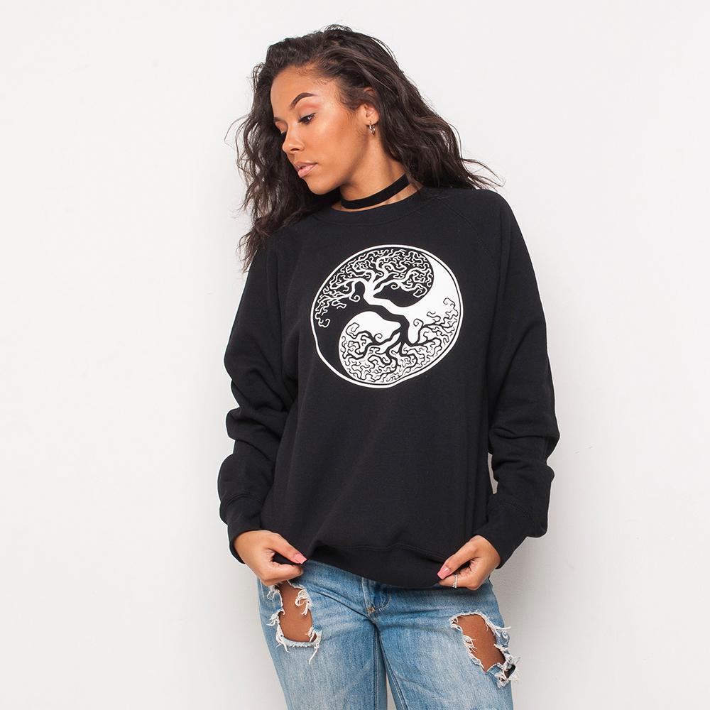 H&L - Tree - Womens Sweat - Black