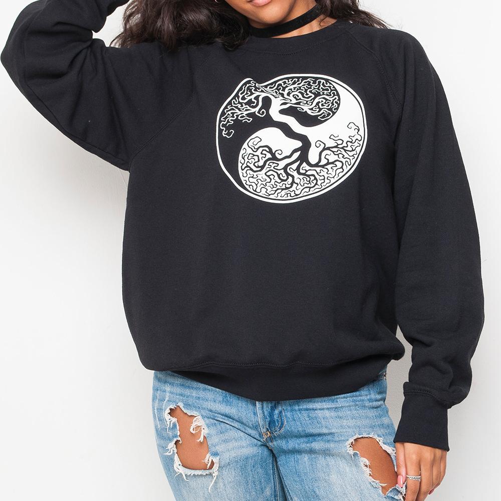 H&L - Tree - Womens Sweat - Black