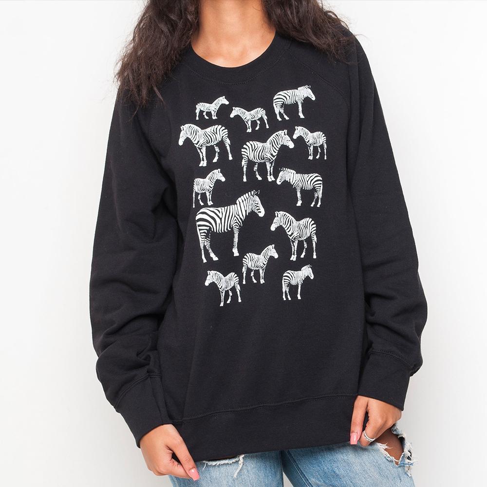 H&L - Zebra - Womens Sweat - Black