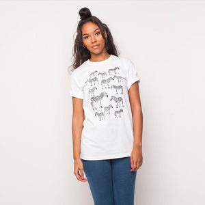 H&L - Zebra - Womens T Shirt - White