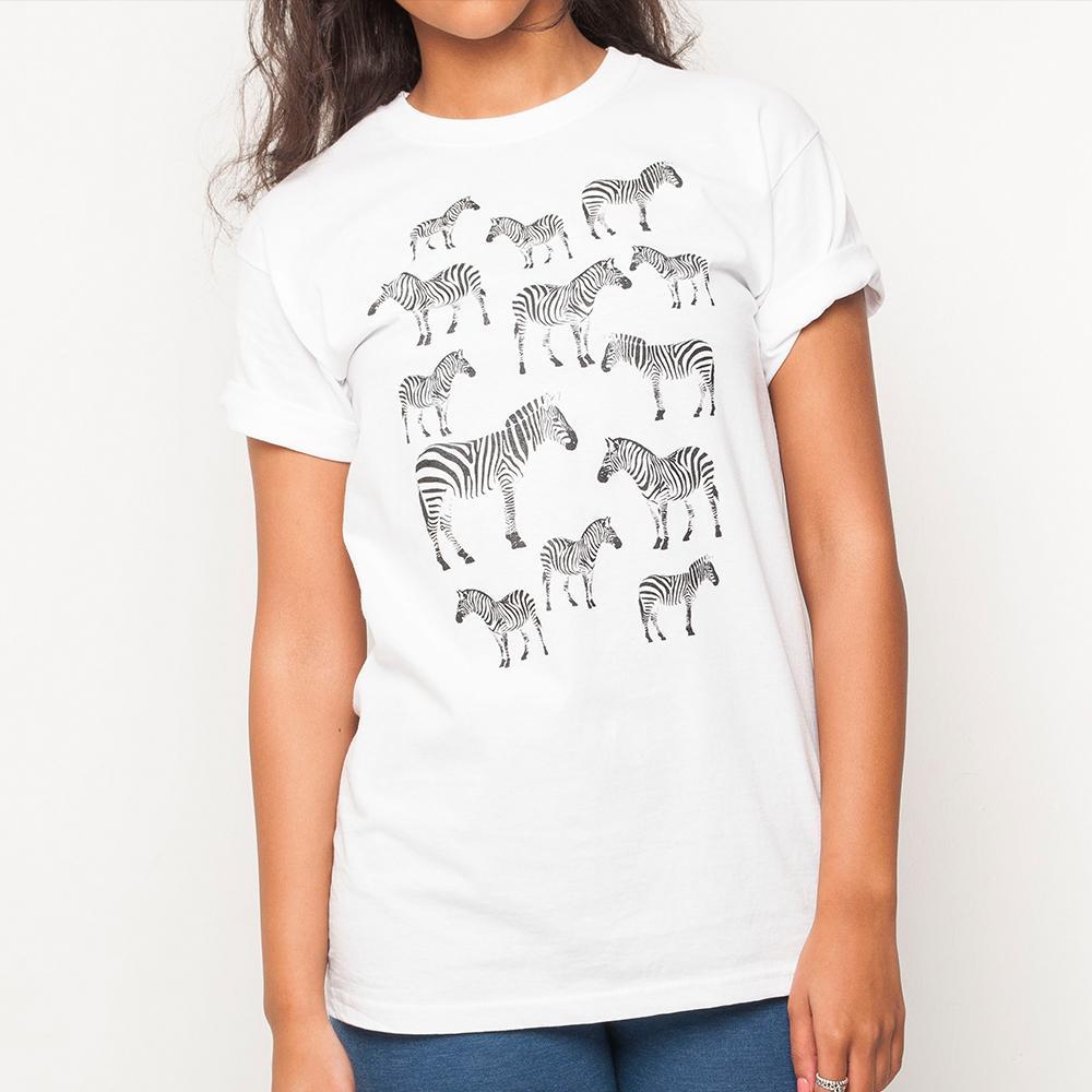 H&L - Zebra - Womens T Shirt - White
