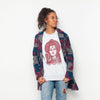 Ouevre - Pattern - Womens Coat - Blue